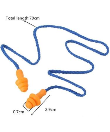 Senrise Soft Silicone Earplugs - Reusable Hearing Protection for Sleeping Working Swimming | 10 Pairs in Blue - Buy Online on GoSupps.com