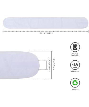 KinHwa 3 Pack Spa Facial Headband Makeup Hair Band Women Skincare Adjustable Microfibre Headband for Washing Face Sports Yoga White White 3 Count (Pack of 1) - Buy Online on GoSupps.com
