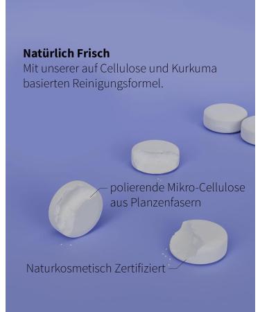 Zahnheld Toothbrush Tablets Starter Set - Mint Fluoride-Free Vegan Natural Dental Care (2 Bags of 125 Tabs + Glass) for Plaque & Caries Protection - Buy Online on GoSupps.com