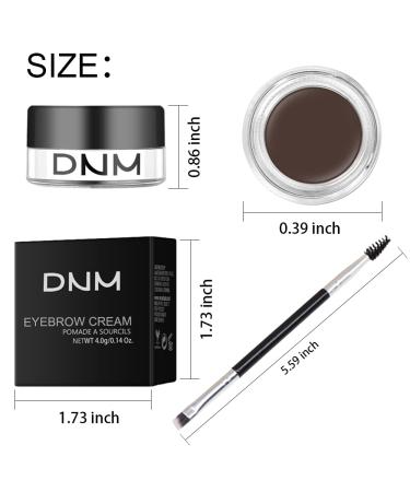 evpct 2Pcs Eyebrows Gel Pomade Set | Long-lasting Waterproof Eyebrow Kit with Dual-ended Brush | Dark Brown 04 - Buy Online on GoSupps.com