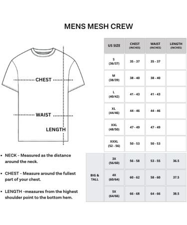 Real Essentials Men's Mesh Performance Quick Dry Tech Stretch Ultra-Soft Breathable Short Sleeve Crew Active T-Shirt X-Large 5 Pack - Buy Online on GoSupps.com