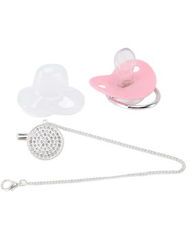 Baby pacifier pacifier bling silicone pacifier bling baby pacifier street crown ultraiche silicone bpa free pacifier pacifier size m (pink)