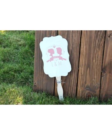 CraftySticks 50 Pack - Wavy 8 Inch Jumbo Wood Fan Handles for Wedding Fans - Buy Online on GoSupps.com