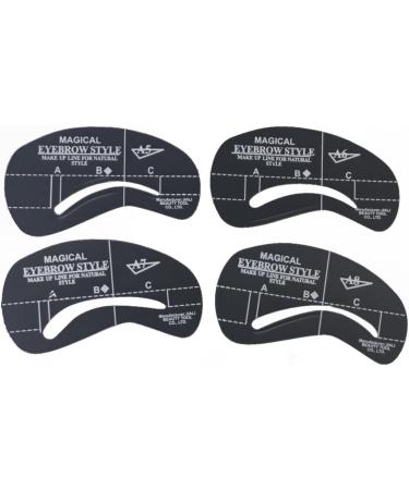 24pcs 6 Sets eyebrows shape eyebrow templates stencils Eyebrow stencils mold cosmetic card - Buy Online on GoSupps.com