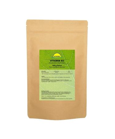Bonemis vitamin B3 (Nicotinamid "Flush-Free") powder vegan premium quality without additives 100 g in environmentally friendly bags made of power paper