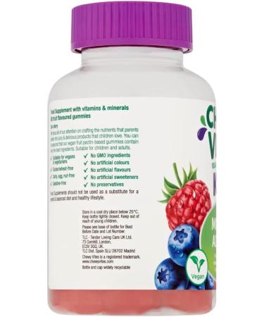 Chewy Vites Kids Multivitamin Advance | 60 Gummy Vitamins | 11 Essential Nutrients | Vegan & Real Fruit Juice | 2 Months Supply | 3 Years - Buy Online on GoSupps.com