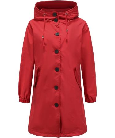 Shop Stylish Genetic Women's Winter Coats - Warm Quilted Long Jacket with Removable Hood | Elegant Red Down Jacket Sale | Available in XXL - Buy Online on GoSupps.com