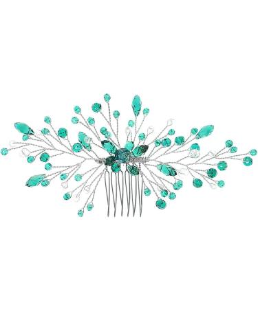 ISLHJDD Bridal Diamante Emerald Green Green Hair Accessories Bridesmaid Hair Accessories Wedding Hair Accessories Vine Crystals Hair Ornament Hair Vines Decorative Hair Accessories for Brides Girls - Buy Online on GoSupps.com