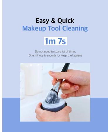 Solid Makeup Brush Cleaner - 300+ Uses | Charcoal Included | Compact & Convenient for Brushes & Puffs - Perfect for Global Shipping - Buy Online on GoSupps.com