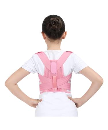 Back Support Back Brace Lumbar Support Back Posture Corrector Orthopedic Corset Shoulder Lumbar Spine Decompression Back Support Belt(Pink Large) Large Pink