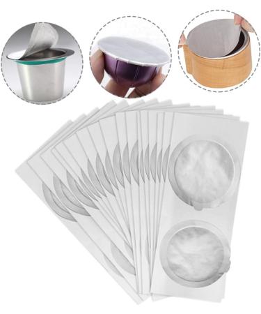  ABOOFAN ABOOFAN 100 Pieces Coffee Capsule Cup Film Adhesive Coffee Sheets Coffee Capsules Seal Lids Disposable Aluminum Foil Coffee Service Cover Sticker - Buy Online on GoSupps.com