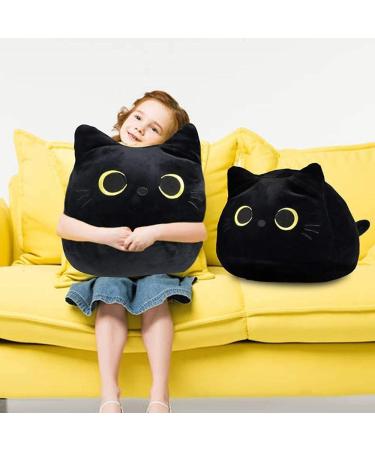 OUKEYI 50cm Black Cat Plush Toy Black Cat Pillow Fat Cat Kawaii Pillow Stuff Plushies Lumbar Back Cushion Decoration for Kids Home Decor Gift Boys Girls Birthday Valentines Christmas - Buy Online on GoSupps.com