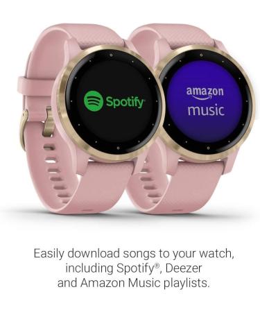 Garmin V voactive 4S Renewed Smartwatch | GPS, Music, Body Energy Monitoring | Light Gold/Light Pink Band - 40mm - Buy Online on GoSupps.com