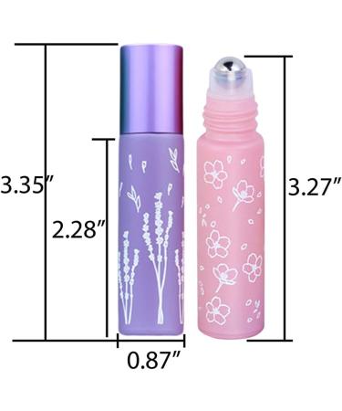 10ml Refillable Glass Roller Bottles | Portable Skin Care & Cosmetics | Purple & Gold | Stainless Steel Roller Balls - Buy Online on GoSupps.com