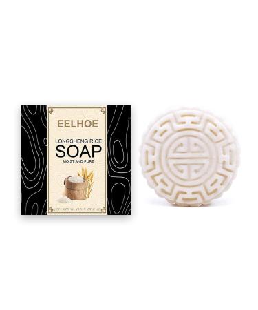 Shampoo Bar, Soap Shampoo Handmade Rice Soap Rice Water and Natural Ingredients Rice Soap for Dry and Damaged Hair Effectively Promotes Hair Growth