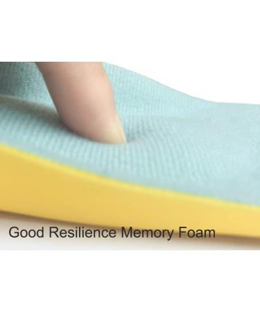 Memory Foam Sports Shoe Inserts - Arch Support Insoles for Women, Men, Kids - Yellow/Light Blue - Size M (Men's 6-9/Women 7-11) - Buy Online on GoSupps.com