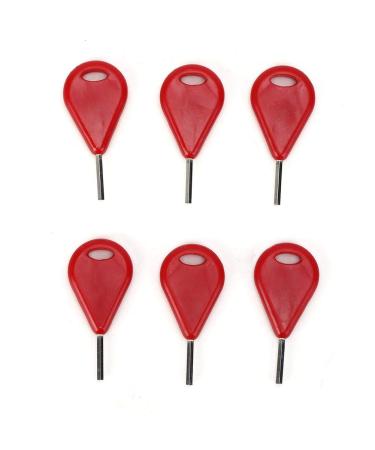 Tbest 6 Pcs Surf Fin Key, Universal Surfboard Fin Hex Key Surfboard Surfboard Install Remove Tool Equipment Accessories (red) Fin Key