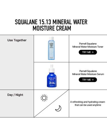 Parnell Squalane 15.13 Mineral Water Moisture Cream K-Beauty Deep Hydrating Face Moisturizer for Dry Sensitive Skin (1.69 fl. oz / 50ml) - Buy Online on GoSupps.com
