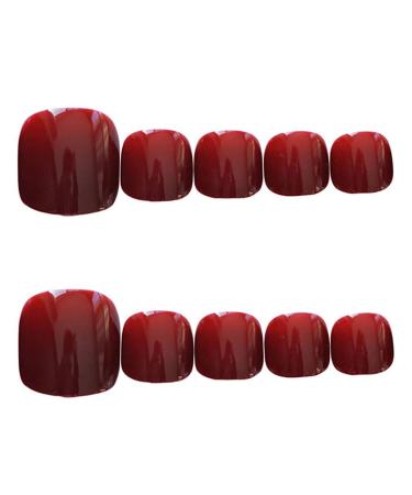 Brishow Artificial Foot Toenails - 24pcs Acrylic Stick-On Toenails for Women & Girls | International Shipping - Buy Online on GoSupps.com