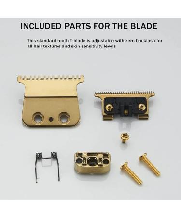 BY MIA FX Skeleton Replacement Trimmer Blade | Competible FX787 FX726 | Titanium Gold Black Silver Blades | Outliner Hair Trimmer (Gold) - Buy Online on GoSupps.com