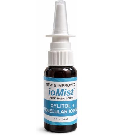 Iotech International ioMist Xylitol Saline Nasal Spray with Molecular Iodine - Natural Nasal Rinse & Congestion Relief for Adults & Children 6+ - Drug-Free Sinus Cleanse & Allergy Support - 1 fl oz - Buy Online on GoSupps.com