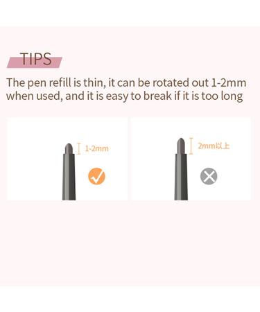 Eyebrow Pen Long Lasting Eye Brow Makeup Gel Pencils - Anti-Smudge Eyebrow Pencil Interchangeable Tip Birthday Christmas Gift for Mother Hersil Gray - Buy Online on GoSupps.com