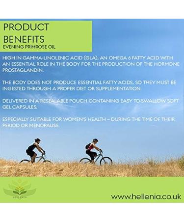 Hellenia Evening Primrose Oil 1000mg | 90 Capsules | Women's Health Supplement - Buy Online on GoSupps.com
