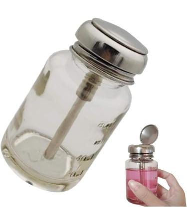 Push Glass Bottle Push Down Alcohol Dispenser for Nail Polish Makeup Remover 80ML push down dispenser - Buy Online on GoSupps.com