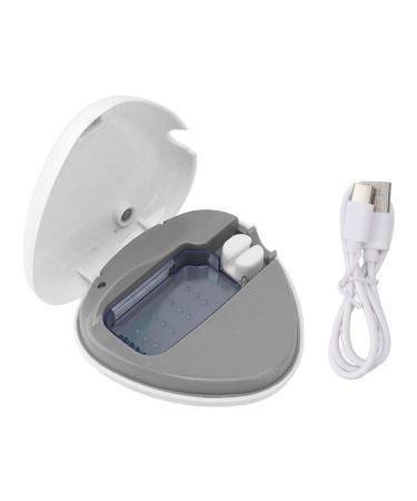 AUNMAS Travel Toothbrush Sanitizer Rechargeable Toothbrush Cleaner with USB Cable Portable Toothbrush Sterilizer Covers for Home and Outdoor Use (White)