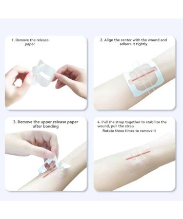 Sutures Adhesive Bandages 2 PCS - Surgical Laceration Repair Quick Clot Emergency Wound Closure Device 2.8 Inch - Buy Online on GoSupps.com