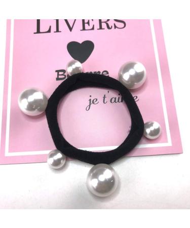 Beaupretty 8 Pieces Artificial Pearl Hair Ties - Elastic Ponytail Holders for Women | Stretch Hair Bands & Rings - Buy Online on GoSupps.com