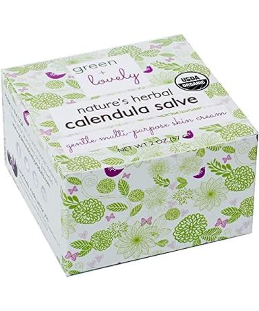 Green + Lovely Calendula Salve - Certified Organic Skin Cream for Eczema - Unscented 2 oz - Buy Online on GoSupps.com