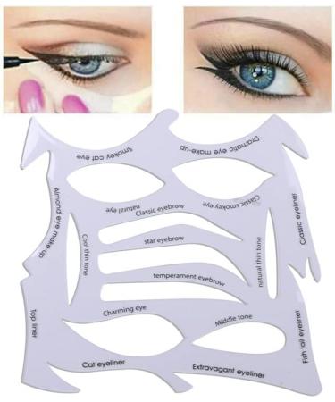 Eye Makeup Aid Card Paper Liner Template Card Eyeshadow Eyeliner Eyebrow Multifunctional Makeup Card belts Pink One Size Pink One Size - Buy Online on GoSupps.com