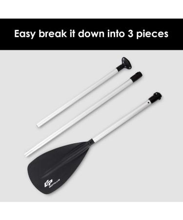 Goplus Adjustable Surf & SUP Paddle | Aluminum Alloy 3-Piece Stand Up Paddleboard Paddle - Black - Buy Online on GoSupps.com