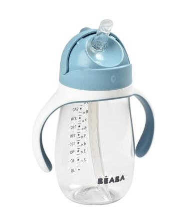 B aba - drinking clerk - 2 in 1 baby bottle - children's cup with straw - 100% dense - easy to open - removable handles -Tritan and silicone - 300 ml - Blue blue - 300ml - Buy Online on GoSupps.com