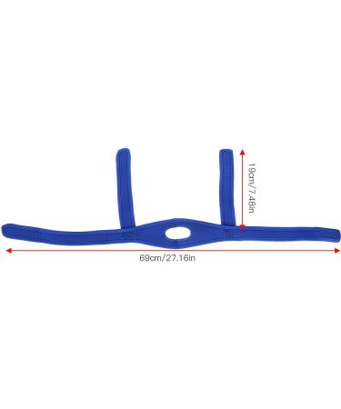 Adjustable Breathable Ergonomic Snoring Chin Strap for Men - Soft Snore Reduction Headband (Blue) | International Shipping Available - Buy Online on GoSupps.com