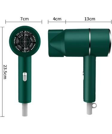 Professional Ion Salon Hair Dryer Powerful Ceramic Tourmaline Hair Dryer Professional Ion Silent Hair Dryer Attachments-best Soft Touch Body (Black) Green white - Buy Online on GoSupps.com