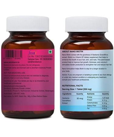 Biotin Tablets for Hair Skin and Nails | Biotin Vitamin B7 Tablets for Men and Women | Hair Vitamin for Hair Growth | No Side Effects (60 Tablets) - Buy Online on GoSupps.com