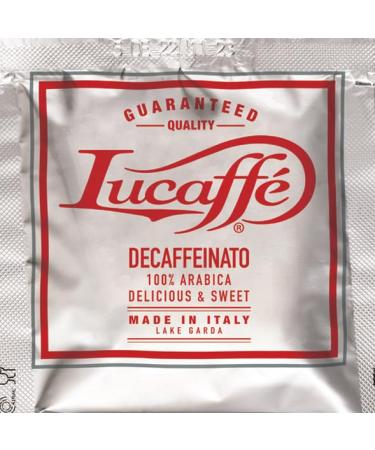 LUCAFF Decaffeinated 100% Arabica coffee pods 44mm ESE pods 60 compostable paper pods coffee with sweet taste full body thick cream pleasant aroma