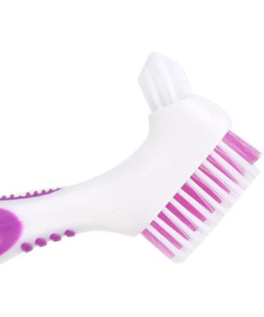 Denture Cleaning Brush - Removes Plaque with Ergonomic Nylon Design | Portable Tooth Space Cleaner - Buy Online on GoSupps.com