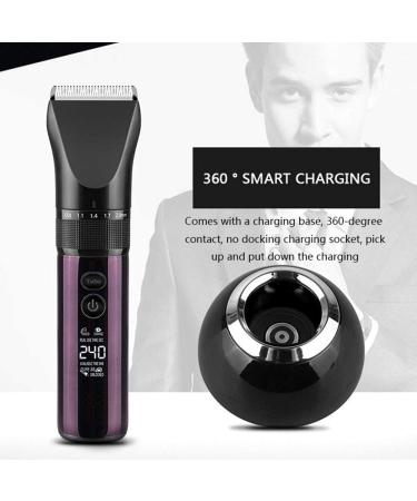 Professional 360 Degree Hair Clippers for Men - Smart Electric Hair Clipper Kit with LCD Display & Charging Station - Buy Online on GoSupps.com