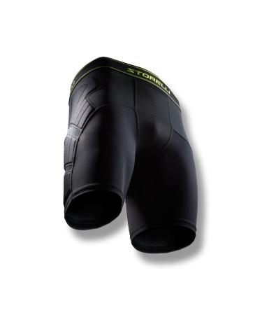Storelli Unisex BodyShield Impact Sliders | Padded Soccer Sliding Undershorts | Enhanced Lower Body Protection Medium Youth Black