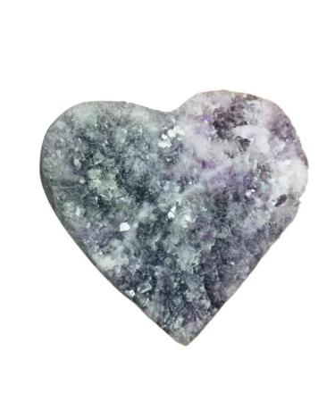 Natural Crystal Rough Natural Crystal Stone Rough Rainbow Fluorite Cluster Heart Specimen Home Decor - (Color: Size: 4 to 5CM)