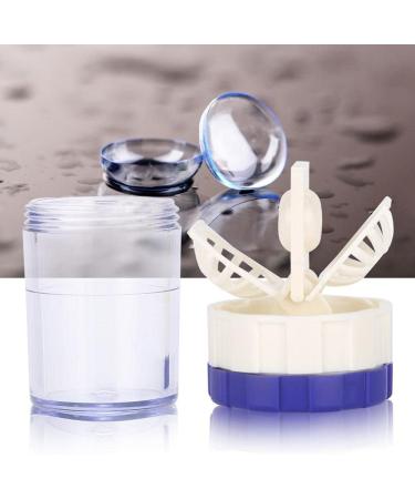 Sclera Contact Lens Case Plastic Contact Lens Cleaning Lenses Case Barrel Shaped Contact Lens Cleaning Container Fashion Manually Cleaner Washer for Everyday Use - Buy Online on GoSupps.com