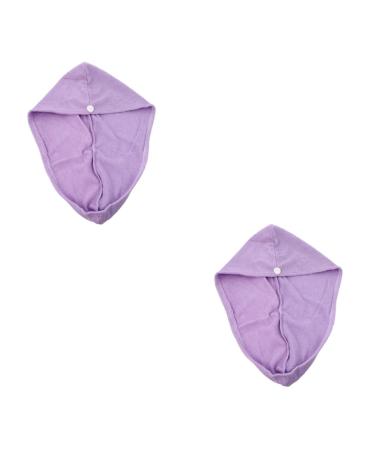 FRCOLOR 2pcs Towel Quick Drying Bath Cap Hair Drying Cap Hair Dry Wraps Shower Caps Thicken Bathing Turban Quick Dry Cap Dry Hair Hat