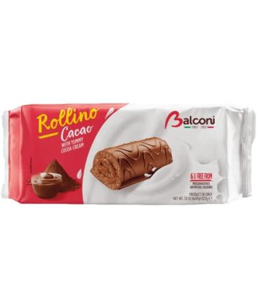 Balconi Rollino al Cacao Con Golosa crema al cacao cocoa rolls with delicious cocoa cream 12 x 222 g + Italian Gourmet polpa 400 g - Buy Online on GoSupps.com
