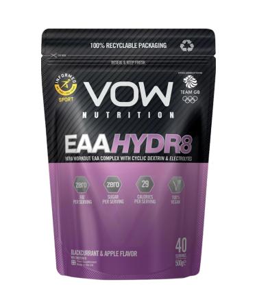 Vow EAA Hydr8 - Essential Amino Acids BCAAs Electrolytes Hydration Energy Intra Workout Drink Informed Sports (Blackcurrant and Apple)