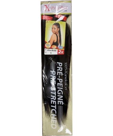 X PRESSION 2X 46'' PRE STRETCHED ULTRA BRAID colour 4 MEDIUM DARK BROWN