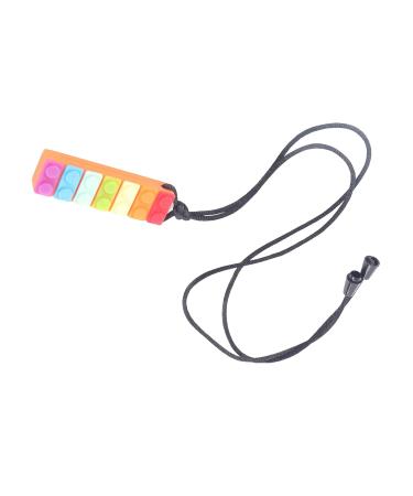 Baby Teether Necklace - Silicone Sensory Chew Pendant for Boys Girls (Orange) - Buy Online on GoSupps.com