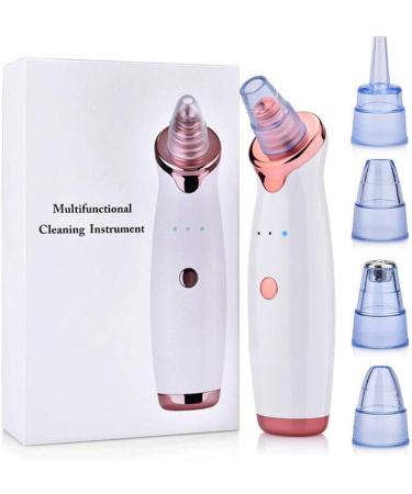 Benkeg Blackhead Remover - Electric Blackhead Suction Device with 5 in 1 Pimple Zit Comedone Extractor Tool Acne Removal kit Blackhead Remover Household Face Pore Cleaner Cosmetic Instrument White with 5pcs needles - Buy Online on GoSupps.com